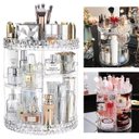 Ver imagem 1 de Organizador Maquiagem Giratorio 360º Acrilico Resistente Creme Perfume Penteadeira Quarto Banheiro a