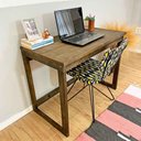 Ver imagem 3 de Mesa para Escritório de Madeira Pinus Linea Tabaco