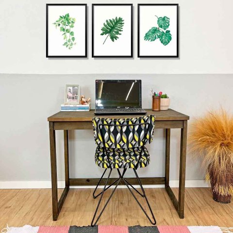 Mesa para Escritório de Madeira Pinus Linea Tabaco