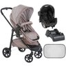 Carrinho Bebe Berço Passeio Moises Infantil 3 em 1 Galzerano + Base + Bebê Conforto + Protetor Solar - 1