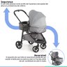 Carrinho Bebe Berço Passeio Moises Infantil 3 em 1 Galzerano + Base + Bebê Conforto + Protetor Solar - 10