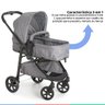 Carrinho Bebe Berço Passeio Moises Infantil 3 em 1 Galzerano + Base + Bebê Conforto + Protetor Solar - 8