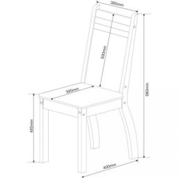 Conjunto Sala de Jantar Mesa e 4 Cadeiras Almira Espresso Móveis - 3