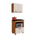 Ver imagem 1 de Kit Cozinha Balcão 4 Bocas Salvia Mais Armário Aéreo 2 Pt Nature Off White