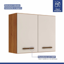 Ver imagem 4 de Kit Cozinha Balcão 4 Bocas Salvia Mais Armário Aéreo 2 Pt Nature Off White