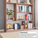 Ver mais imagens de Estante de Escritório para Livros com 8 Nichos 120cm Multimóveis Crrui-EST003 Madeirado