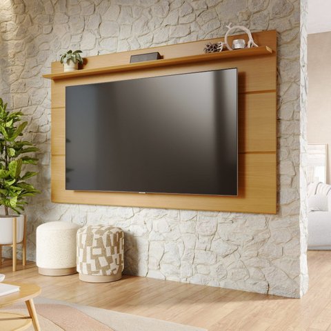 Painel Suspenso para TV 75 Polegadas 1 Prateleira 216,8cm Danúbio