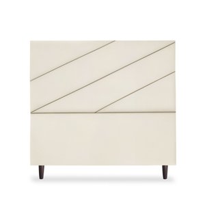 Cabeceira Estofada Queen Cristal 160cm Suede Bege