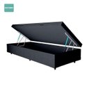 Ver imagem 1 de Cama Box Baú Solteiro Sintético Preto 42x88x188 Rr Colchões