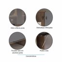 Ver imagem 2 de Armário Aéreo de Cozinha 120cm 2 Portas com Vidro Reflecta e Nichos Aspen Luciane Móveis Vanilla