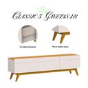 Ver imagem 2 de Rack Bancada 3 Gavetas e Painel para Tv Classic 1.8 Off White Nature - Imcal