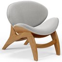 Ver imagem 1 de Poltrona Decorativa Orgânica Sala Living Kadosh L02 Bouclê Cinza - Lyam Decor