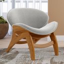 Ver imagem 2 de Poltrona Decorativa Orgânica Sala Living Kadosh L02 Bouclê Cinza - Lyam Decor