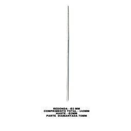 Lima Diamantada Profissional Individual Agulha 140mm - RETANGULAR PF-101L - #120 - 1