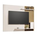 Ver imagem 2 de Painel de Parede Mênfis Ripado 1,35m para Tv com Prateleiras Decor Off/ripado