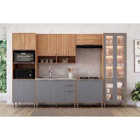 Cozinha Completa 6 Peças Divina CZ638 Cinamomo/Titanium MGM