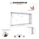 Ver imagem 2 de Nicho Para Banheiro Diamante em Porcelanato Polido 60x30 Branco - Cozimax