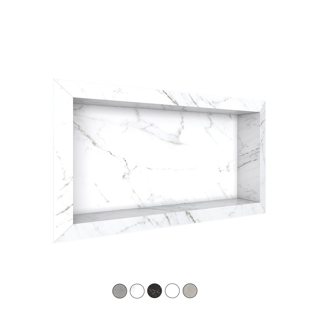 Nicho Para Banheiro Diamante em Porcelanato Polido 60x30 Branco - Cozimax - 3