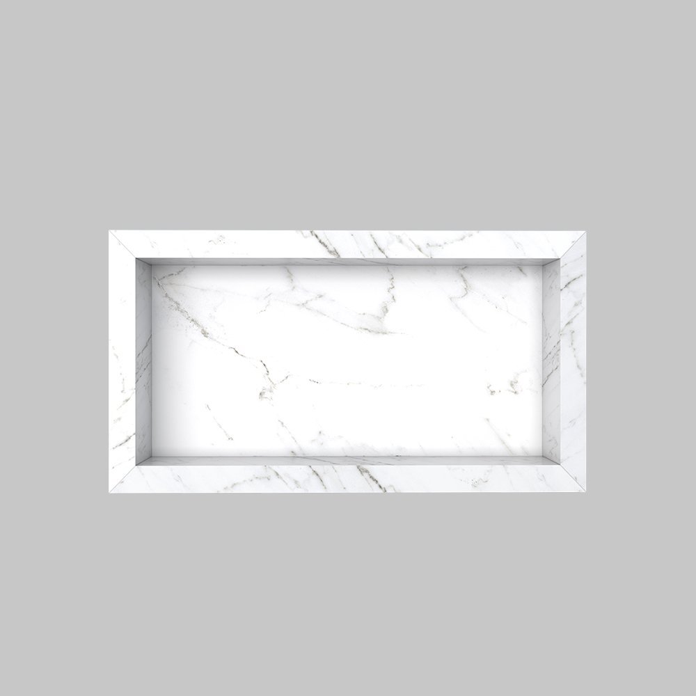 Nicho Para Banheiro Diamante em Porcelanato Polido 60x30 Branco - Cozimax
