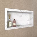 Ver imagem 1 de Nicho Para Banheiro Diamante em Porcelanato Polido 60x30 Branco - Cozimax
