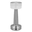 Ver imagem 1 de Luminária Led Abajur Mesa Usb Metal 21x9x9cm Prata