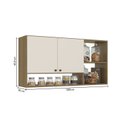 Ver imagem 3 de Cozinha Armário Aéreo 120cm 2 Portas Magnólia Yescasa