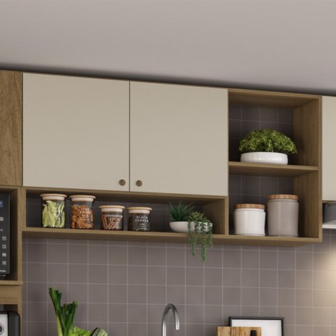 Cozinha Armário Aéreo 120cm 2 Portas Magnólia