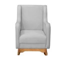 Ver imagem 3 de Poltrona de Amamentação Aquila Balanço com Puff Linho Cinza