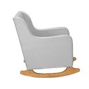 Ver imagem 5 de Poltrona de Amamentação Aquila Balanço com Puff Linho Cinza