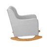 Poltrona de Amamentação Aquila Balanço com Puff Linho Cinza - 5