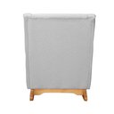 Ver imagem 4 de Poltrona de Amamentação Aquila Balanço com Puff Linho Cinza