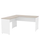 Ver imagem 4 de Mesa de Canto Escrivaninha em L Escritório 1.60x1.50 Tpo 30mm - Dubai/branco