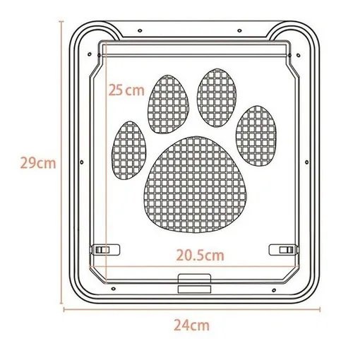 Porta Magnetica Passagem Gatos Cachorro Pet Domestico Acesso Entrada Saida Livre Portinha Anti - 4