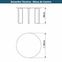 Ver imagem 5 de Mesa de Centro Redonda Orgânica Chanfrada Artesano 60 Cm (larg) Mdp Nero (preto) Pés Madeira Maci