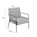Ver imagem 2 de Kit 2 Poltronas Decorativas Roma Linho Soft D26 Bege Rustico C&m Decor
