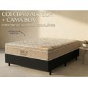 Ver imagem 5 de Cama Box Casal Preta Colchão Ortobom de Molas Ensacadas Airtech Springpocket