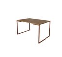 Ver imagem 3 de Mesa Industrial Base Ferro Cobre Tampo 137x90 Amêndoa 4 Cadeiras Eames Madeira Assento Branco