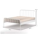 Ver imagem 2 de Cama Casal em Aço Tubular Julia Branco Yescasa