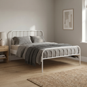 Ver imagem 1 de Cama Casal em Aço Tubular Julia Branco Yescasa