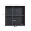 Ver imagem 3 de Armário Banheiro Aéreo com 2 Portas e Nicho 60cm Multimóveis Crart-ARM005 - Grafite