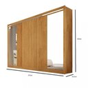 Ver imagem 2 de Guarda Roupa Casal Espelho 3 Portas 6 Gavetas Vitoria Móveis Europa Ripado 100%MDF