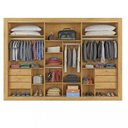 Ver imagem 4 de Guarda Roupa Casal Espelho 3 Portas 6 Gavetas Vitoria Móveis Europa Ripado 100%MDF