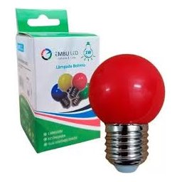Kit 05 Lâmpada Led Mini Bulbo Bolinhas E27 1w 5 Cores Azul Amarela Branca Rosa Verde 110/220v:110v - 4