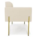 Ver imagem 3 de Poltrona Pé de Ferro Dourado para Sala Kit 2 Elisa Linho Bege A19 D03 - D'Rossi