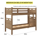 Ver imagem 4 de Beliche Barreto Solteiro Reforçada com 02 Colchões D20 Cor:Castanho