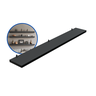 1 Prateleira Preta 70X10 Com Suporte Flutuante Mdf  Organizadora Decoração Cozinha Quarto Banheiro - 2