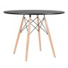 Mesa Redonda Eames 100 Cm Preto + 6 Cadeiras Eiffel Dsw Nude - 4