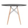 Mesa Redonda Eames 100 Cm Preto + 6 Cadeiras Eiffel Dsw Nude - 12