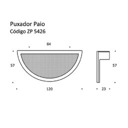 Puxador Paio 64mm Dourado Matte Zen Design Zp5426.955 - 4