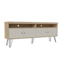 Ver imagem 5 de Rack Liberty Carvalho/Off White para TV até 60 Polegadas com Pés Metálicos - Artely 004217